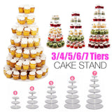 7 Tier Acrylic Round Cupcake Cake Stand Party Birthday Wedding Event