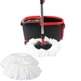 360° Spin Mop Bucket Set Stainless Steel Rotating Wet Dry Microfiber