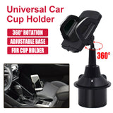 Universal Car Cup Holder Stand Cradle Adjustable 360 Degree Cell Phone Mount