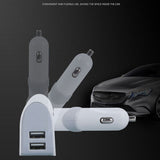 12-24V Dual USB Car Charger / Cigarette Lighter Socket Splitter 80W 3A Output