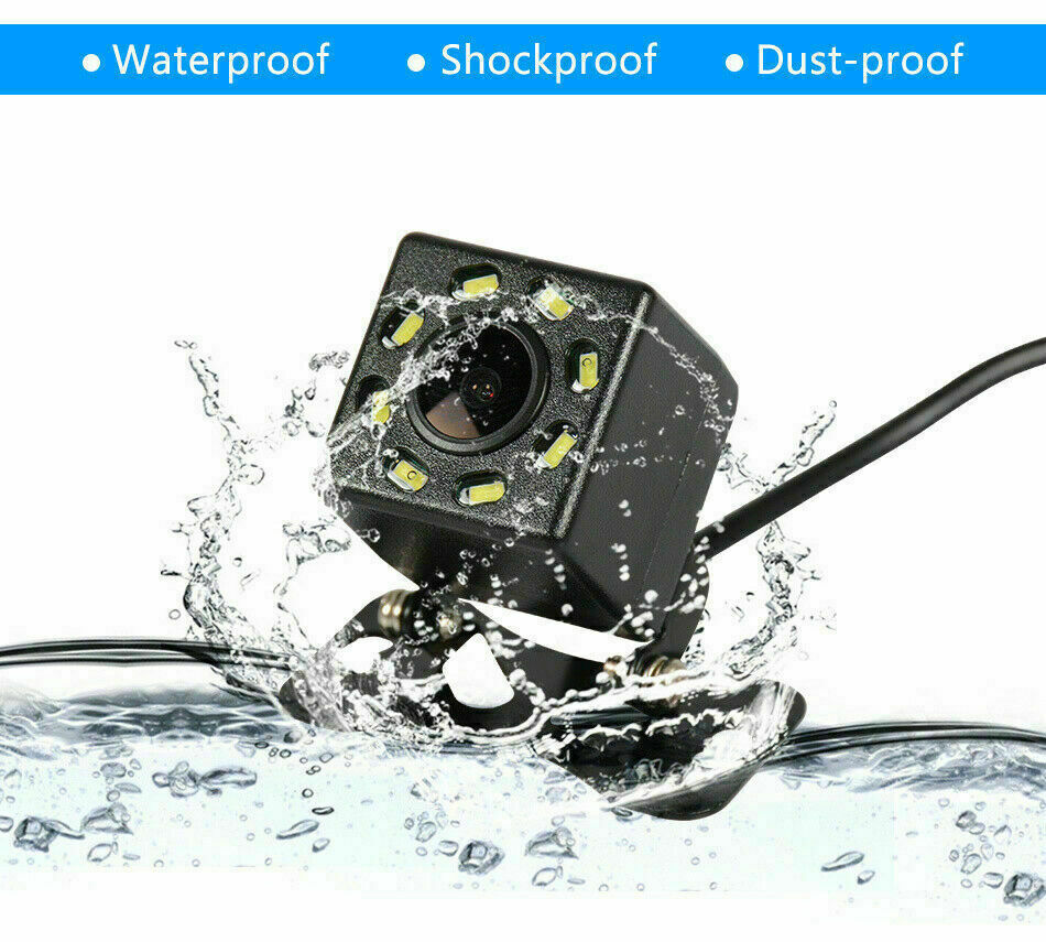 8 LED HD Car Rear View Reverse Backup Camera Parking Night Vision Wate ...