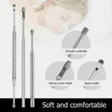 7pcs Ear Pick Wax Cleaner Stainless Steel Earpick Curette Remover Earwax Removal