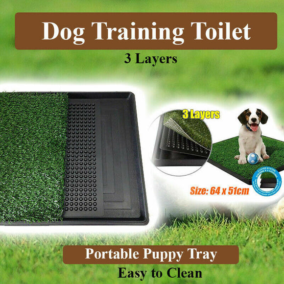 Indoor Dog Pet Potty Zoom Park Training Portable Mat Toilet Large Loo 64x51CM