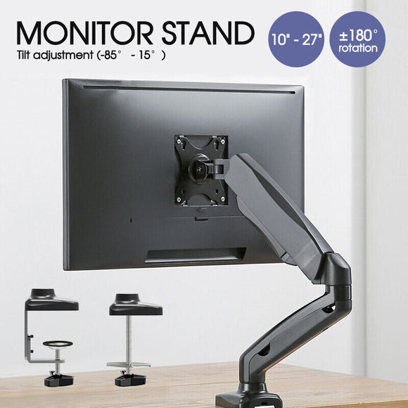 Monitor Stand Arm Desk Mount Single 13-27''LED TV Screen Holder Bracket