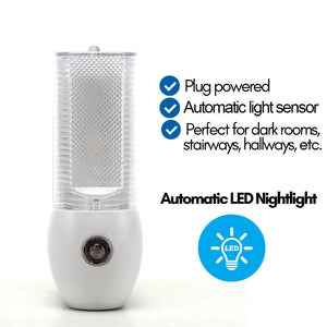 LED Night Light Automatic Sensor Lamp Plug In Activating Bedroom Hallway