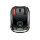 Baseus Bluetooth 5.0 FM Transmitter Car Kit Adapter MP3 Player Dual USB Charger