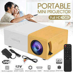 HD 1080P Mini Projector HDMI USB LED Home Cinema Portable Pocket Projector Party