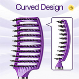 Nylon Bristle Detangling Boar Hair Brush Head Scalp Massage Vented Comb