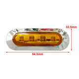 10PCS Amber SMD 4 LED Truck Side Marker Light Clearance Lamp Trailer 12/24v AU