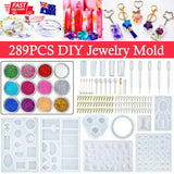 289X Jewelry Mould Handmade Crystal Glue Making Set Resin Silicone DIY Mold Kit