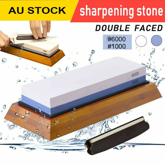 6000/1000 Dual Whetstone Waterstone Knife Sharpening Water Stone Wet Sharpener
