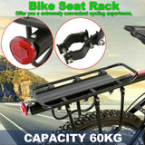 Bicycle Mountain Bike Rear Rack Seat Post Mount Pannier Luggage Tail Carrier