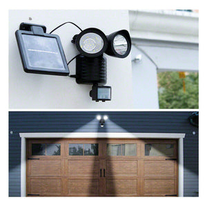 22 LED Solar Powered Motion Sensor Dual Light Flood Lamp Security Garage