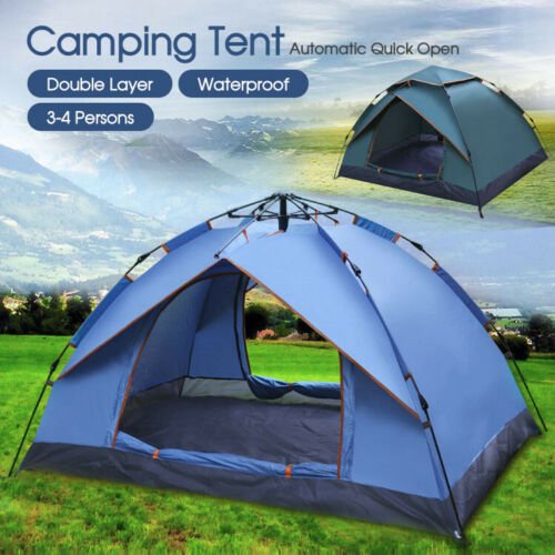 Waterproof Automatic Quick Open Camping Outdoor Tent UV Protection 3-4 Persons
