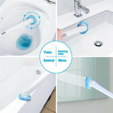 Disposable Bathroom Toilet Brush Holder Creative Cleaning Sponge Scrubber Set