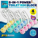 Xtra Kleen® 4PK Toilet Clip On Deodorisers Cleans Freshens Hygienic Fragrant