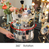 Acrylic Makeup Organiser 360° 3 Layer Rotating Clear Cosmetics Holder Storage