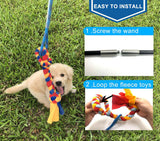 Outdoor Play Fun Interactive Dog Flirt Pole Extendable Teaser Wand Tug Toy Rope