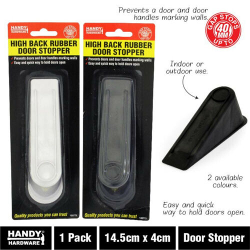Thick Rubber Door Stop Stopper Wedge Jam Jammer Stoppers Heavy Duty Guard Tool
