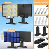 106 LED Solar Motion Sensor Light Outdoor IP65 Wall Security Garden Flood Lamp