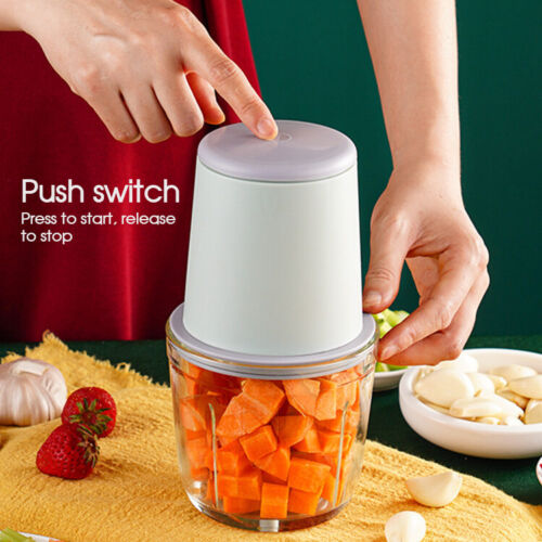 600ML Electric Garlic Food Chopper Vegetable Chopper Grinder Blender Crusher HOT