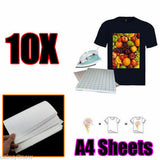 5/10/20/50/100 sheets A4 Iron Heat Transfer Paper For The Dark Cotton T-shirt