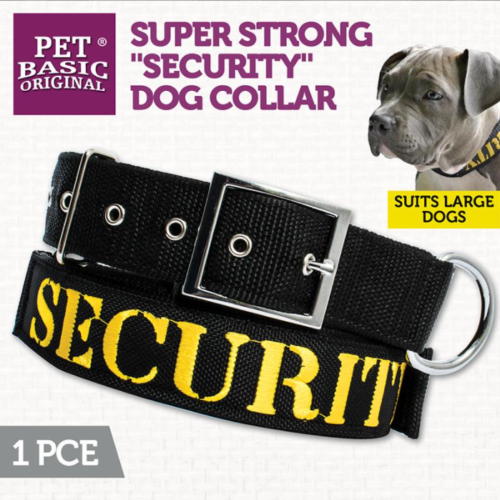 Pet Basic® Heavy Duty Dog Collar Security Print 70cm x 3.8cm Large Dog