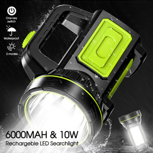 135000LM LED Searchlight Spotlight USB Rechargeable Hand Torch Work Light Lamp