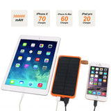 300000mAh Portable Solar Charger Dual USB External Battery Power Bank Waterproof