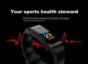 Blood Pressure Heart Rate Monitor Fitness Tracker Smart Bracelet Watch Wristban