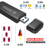 USB 3.0 Wireless 1200Mbps WiFi Network Receiver Adapter 5GHz Dual Band Dongle