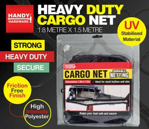 Handy Hardware Cargo Net 1.8m x 1.5m Square Mesh Safe & Secure for Trailers