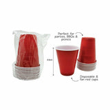 40 / 60 /100Pcs American Red Party Cups Plastic beer 265ml USA Disposable Drinks