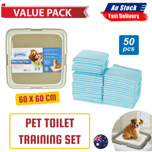Training Pads Holder /& 50pcs Puppy Pet Dog Indoor Cat Toilet Training Pads Set