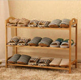 3 4 5 6 Tiers Layers Bamboo Shoe Rack Storage Organizer Wooden Shelf Stand Shelves