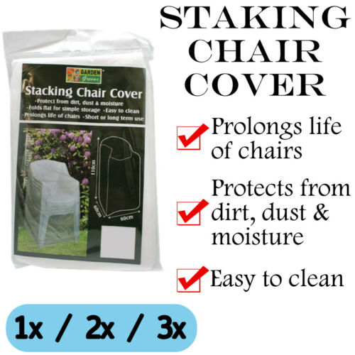 2x Stacking Chair Covers For Easy Cleaning Protect From Dirt Moisture