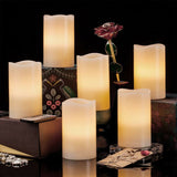 6pcs Flameless LED Pillar Candle Lights