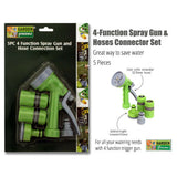 5PCS NEW Garden Hose Nozzle Adjustable Trigger Gun Kit Water Car Sprayer Flower