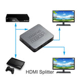 HDMI Splitter 1080P 1 In 2 Out Video Duplicator Full HD 3D 4K Monitor USB Power