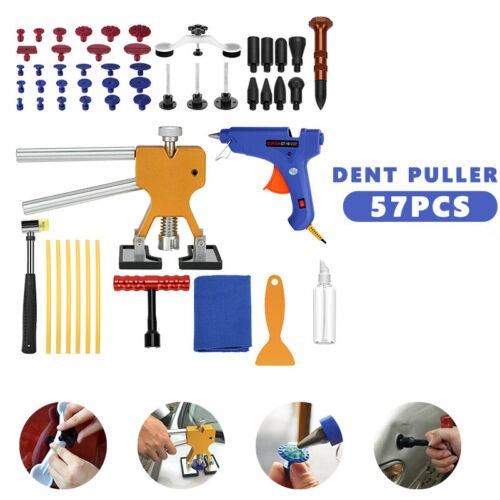 57X Dent Puller Car Auto Body Repair Tool Hail Removal Lifter Tabs Kit