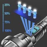 90000LM LED Light Super Bright USB Rechargeable Tactical Flashlight Torch