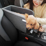Car Pet Seat Auto Seat Center Console Dog Cat Nest Pad Removable Pet Carrier
