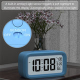 Battery Operated LED Display Digital Alarm Clock Snooze Date Temperature Snooze