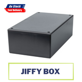 Impervious Dimple-free Finished Jiffy Box - Black - 197 x 113 x 63mm