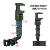 360° Universal Car Phone Holder Rearview Mirror Mount Multifunctional Universal