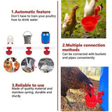 1-12PCS Automatic Chicken Water Cup Waterer Poultry Drinking Bowl Feeder Drinker