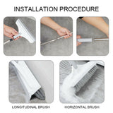 2 in 1 Floor Brush- Scrub Brush Bath Wiper 120° Rotating Head Home Cleaning Tool