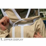 Full Beekeeping Suit Bee Suit Heavy Duty with Leather Ventilated Keeping Gloves