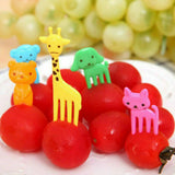 36Pcs Cute Mini Animal Food Fruit Picks Forks Lunch Box Decor Kids Tool
