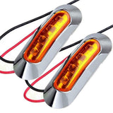 10PCS Amber SMD 4 LED Truck Side Marker Light Clearance Lamp Trailer 12/24v AU